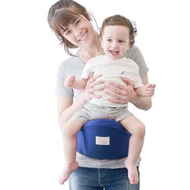 Imagem de Cinta Canguru Bebê Banco Cintura Maternidade Suporte Quadril Carregador Criança Passeio (Azul)