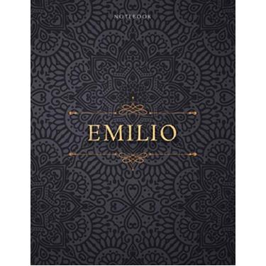 Imagem de Notebook Emilio Personalized Name Cover Lined Journal: 21.59 x 27.94 cm, 8.5 x 11 inch, Over 110 Pages, Daily Journal, A4, Daily, Financial, Paycheck Budget, Teacher, Small Business
