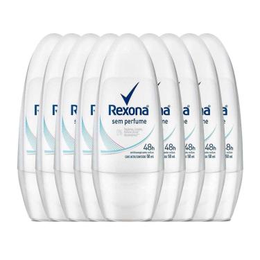 Imagem de Kit Desodorante Roll On Rexona Sem Perfume 50ml - 9 Unidades