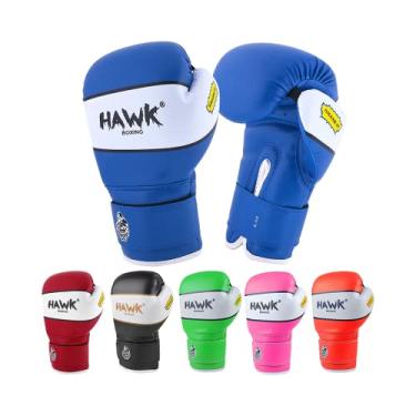 Imagem de Luvas de boxe infantis para crianças e jovens, saco de pancadas, luvas de muay thai, luvas de treinamento de MMA (azul, 170 g)
