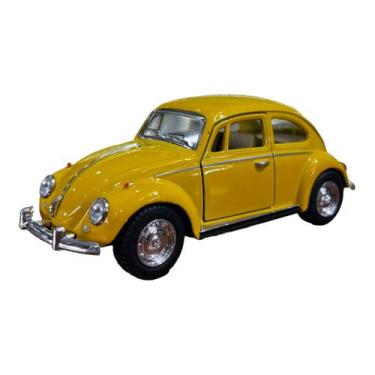 Imagem de Miniatura Volkswagen Fusca 1967 Amarelo 1:32 - Kinsmart