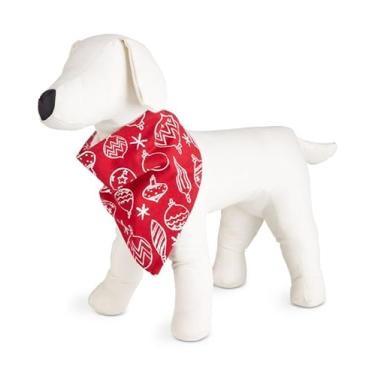 Imagem de Family Pajamas Bandana para animais de estimação com estampa combinando (ornamentos, grande)