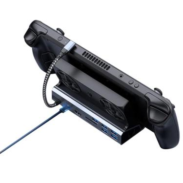 Imagem de Dock Station TV Base Stand 10 IN 1 Hub Holder Docking USB C HDMI USB3.0 Type-c Charger for SteamDeck Console Game Accessory