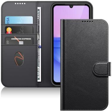 Imagem de JETech Capa Carteira para Samsung Galaxy A15 5G / 4G 6,5 Polegadas, Case Magnética Flip de Couro PU com Suporte para Cartão, Capinha Recurso de Suporte e Proteção Total da Câmera (Preto)