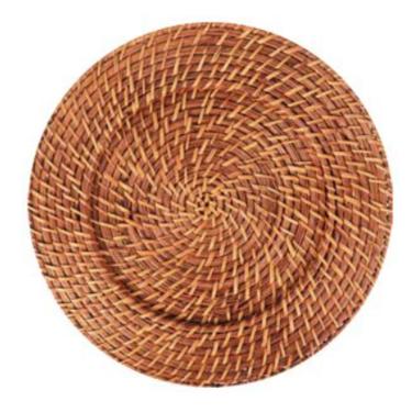 Imagem de  Sousplat Redondo Rattan Claro - Mundiart