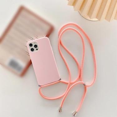 Imagem de Colar crossbody alça cordão capa de telefone para Samsung Galaxy S6 S7 edge S8 S9 S10 Plus S10lite S10e Lite 5G capa macia, rosa claro, para S10 Lite