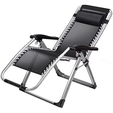 Imagem de Cadeira de gravidade zero poltrona reclinável de tamanho grande ajustável com travesseiros, espreguiçadeira portátil dobrável, para piscina, praia, gramado, deck, quintal, suporte 440 libras