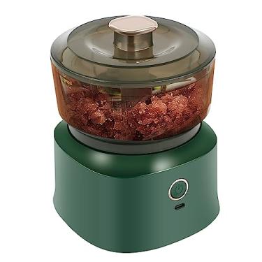 Imagem de Picador elétrico de alho, mini moedor de carne sem fio de 350 ml, recarregável por USB, cortador de cebola, vegetais, pequeno processador de alimentos elétrico para comida de bebê, legumes, alho,