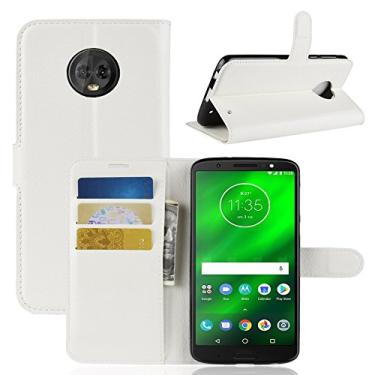 Imagem de Capa para Moto G6 PLUS Capa flip de couro com suporte para Moto G6 PLUS Capa de proteção de telefone A capa com design de compartimento para cartão