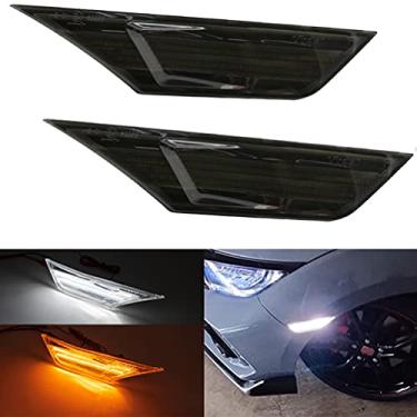Imagem de Luzes marcadoras laterais de LED Civic Sedan 2016-2020 Honda Civic Sedan Coupe Hatchback Fender Lente fumada LED Lateral Luzes âmbar/branco LED Luzes de corrida/posição OEM #H02551127N