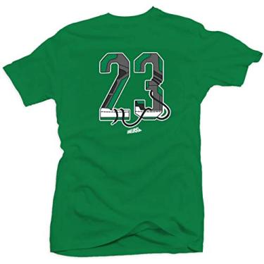 Imagem de SNELOS Camiseta para combinar com Jordan Retro 1 Pine Green 2020 Match Tênis, 23, verde, XG