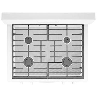 Imagem de FireFly Home Protetor superior de fogão para fogão a gás Whirlpool, ajuste personalizado, ultrafino, reutilizável, protetor contra respingos, protetor de respingos, revestimento em prata - WFG320M0BB