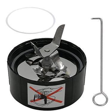 Imagem de Lâmina de barbear com anel de vedação extra, peça de reposição para liquidificador Magic Bullet 250W, misturador, processador de alimentos (modelo MB1001/MB 1001B/MBR-1701/MBR-1702/MBR-1101) (1, aço