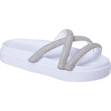 Imagem de Papete Birken Sandália de XX  Brilho Strass Chinelo Feminino Moda Tendência Blogueiras