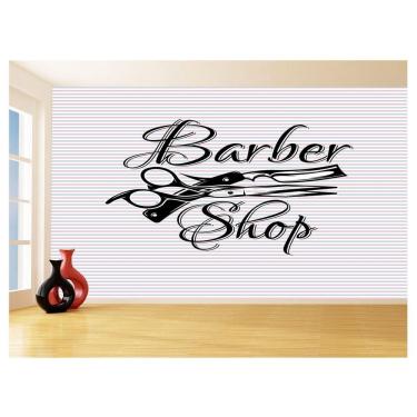 Imagem de Papel De Parede 3D Barbearia Barber Shop Logo 3,5M Brb16