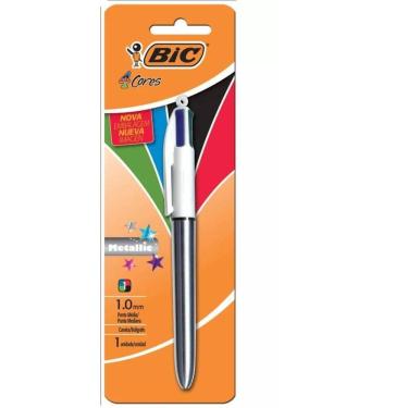 Imagem de Caneta bic 4 cores esferográfica 1.0 mm metálica