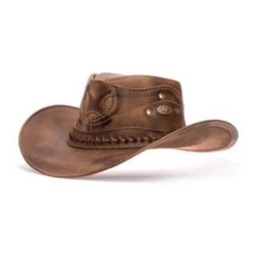 Imagem de Chapéu Texano Masculino Em Couro Country Cowboy-Masculino