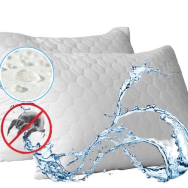 Imagem de Kit 2 Capa Protetor para Travesseiro Impermeável Matelado Pétala Macio Premium com Zíper-50X70