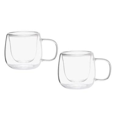 Imagem de Xícara Para Café Em Vidro Borossilicato Com 2 Peças 80ml Mimo Style