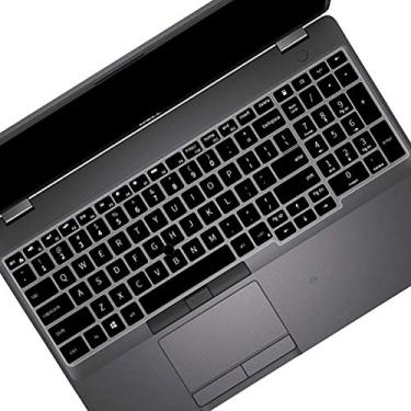 Imagem de Capa de teclado para laptop Dell Latitude 5000 5500 5501 5510 5511 39.6 cm/Dell Precision 3540 3541 (com ponta) capa de teclado preta