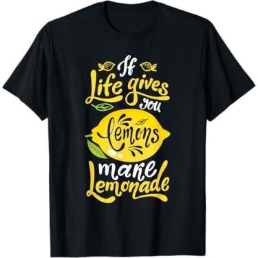 Imagem de Camiseta When Life Gives You Lemons Make Lemonade Gift, Preto, GG