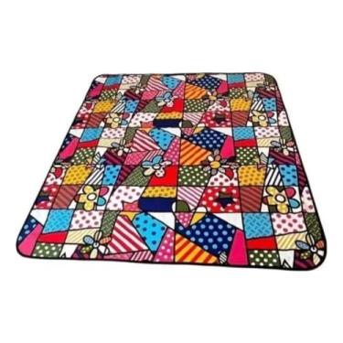 Imagem de Esteira De Praia Grande Casal Dobrável - impermeável (Romero Brito)