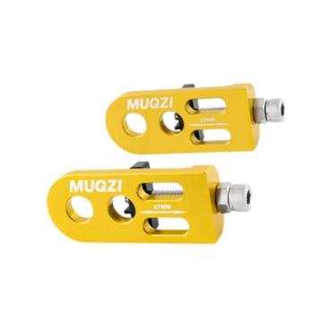 Imagem de Colaxi 2Pcs Bike Chain Tensioner Single Speed Universal Fit Leve Ajustador Tensor de Corrente para Bicicletas de Estrada BMX Bicicleta Dobrável, Ouro