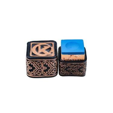 Imagem de KONLLEN Royal Billiards bastão de bilhar nano tecnologia para tacos de bilhar giz de bilhar S/M com suporte magnético de giz de couro