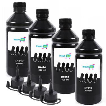 Imagem de kit 4 Tintas Compatível Epson L3150 500ml Black Pigmentada Inova Ink