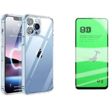 Imagem de Kit Capa Capinha Transparente + Película Cerâmica para Iphone 15 Pro M