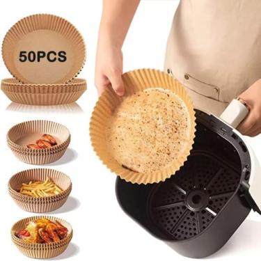 Imagem de forro papel protetor descartável para air fryer airfryer fritadeiras m