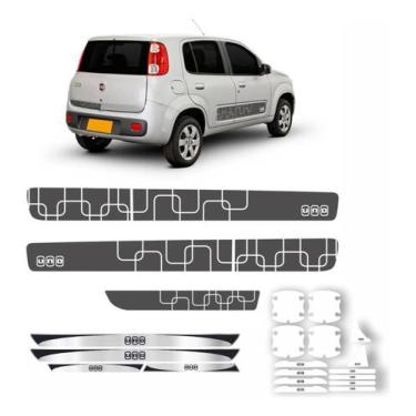 Imagem de Kit Soleira+ Lateral + Traseira + Maçaneta Uno Vivace Chumbo - Resitan