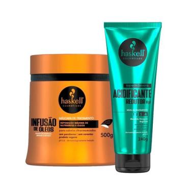 Imagem de Kit Máscara Haskell Infusão de Óleos 500g + Acidifcante 240g