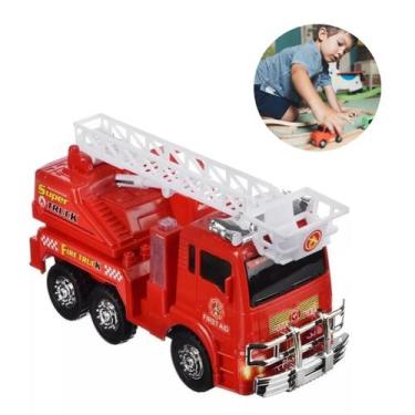 Imagem de Carrinho Bombeiro Grande Com Escada E Som Para Crianças - Monac