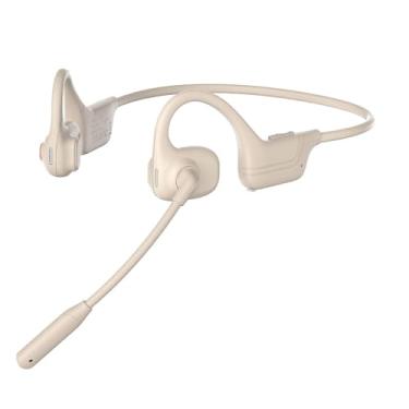 Imagem de BaotyJie Fones de Ouvido Abertos, Sem Fio, à Prova D'água, com Microfone, Esportivo, para Corrida, Caminhadas, Ciclismo, Esportes, Branco