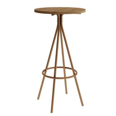 Imagem de Mesa Bistrô Alta Redonda MDP 109,5 x 59cm para 2 Pessoas Fre - Carraro