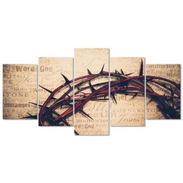 Imagem de Quadro Decorativo Coroa Espinhos Jesus Cristo Deus Religioso - Creativ