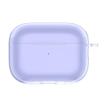 Imagem de 2 pacotes transparentes macios TPU capa de fone de ouvido para Airpods Pro 2 2ª geração de silicone,Purple