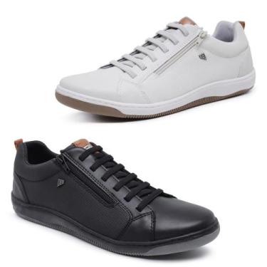 Imagem de Kit 2 Sapatênis Tênis Masculino Calce Fácil Elástico e Zíper - Bardone
