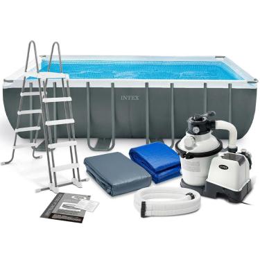 Imagem de Piscina Estrutural Retangular 17.203 Litros Completa - Intex