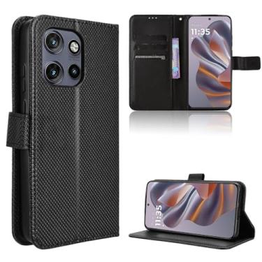 Imagem de Capa de couro compatível com Motorola ThinkPhone 25, capa flip de couro PU compatível com Motorola Edge 50 Neo/Moto S50 XT2309-5 capa preta