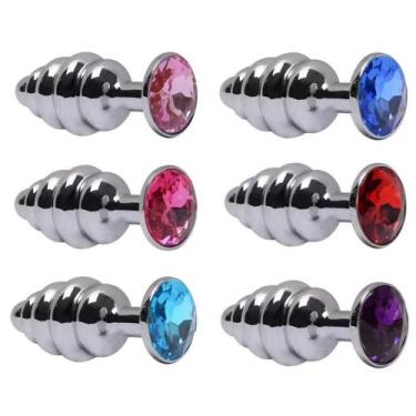 Imagem de Plug anal metal escalonado 7cm - SEEXY IMPORT, Rosa