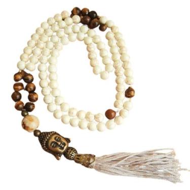 Imagem de Japamala Terço 108 Contas Em Pedra Olho De Tigre - Encanto Das Contas,