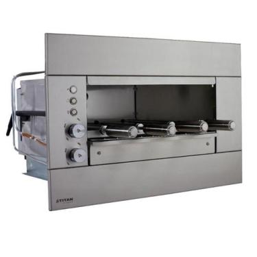 Imagem de Churrasqueira A Gás de Embutir Para 4 Espetos 127V Titan GLP
