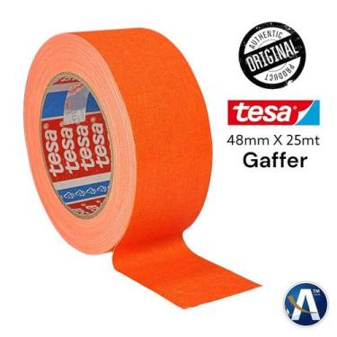 Imagem de Fita Tecido Gaffer Tape Tesa 48mm X 25m Laranja Fluorescente