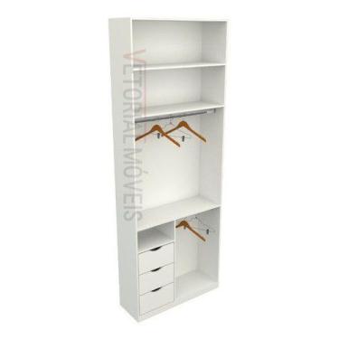 Imagem de Armário Cabideiro Gaveta Misto M41 100% Mdf Closet Arara - VETORIAL MÓ