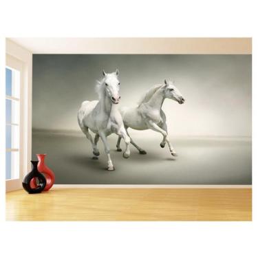 Imagem de Papel De Parede Animais Casal Cavalos Fenda 3,5M Anm338 - Você Decora