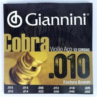 Imagem de Encordoamento giannini violao geef12ef bronze fosf leve 12 cordas - i-