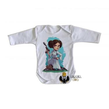 Imagem de body nenê criança roupa bebê manga longa   Star Wars Mini Princesa Lei