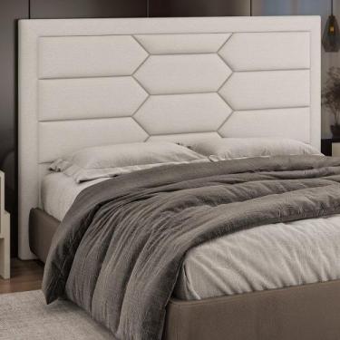 Imagem de Cabeceira para Cama Box Casal 161cm Kauai Bouclé Suave Off White - Sal